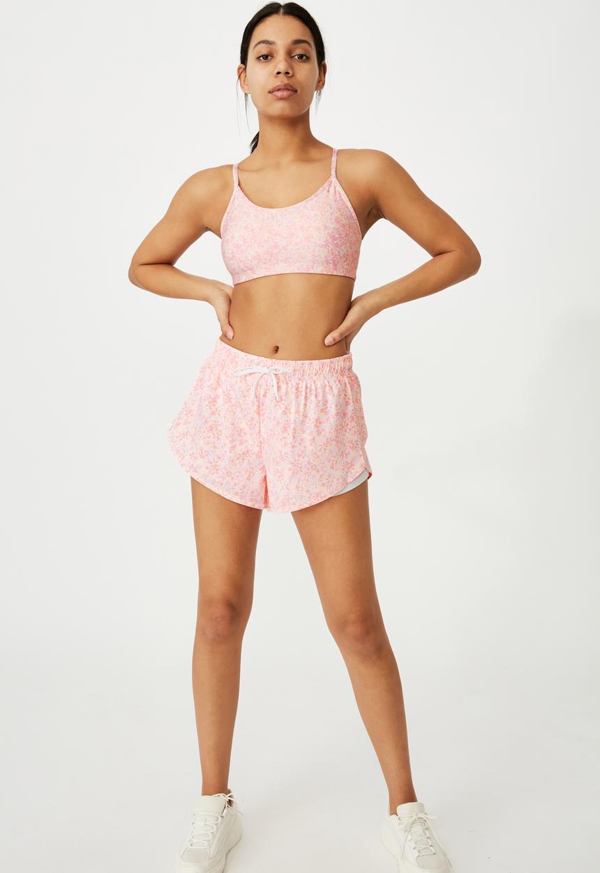 Cotton On - Move jogger short - ditsy camo pink