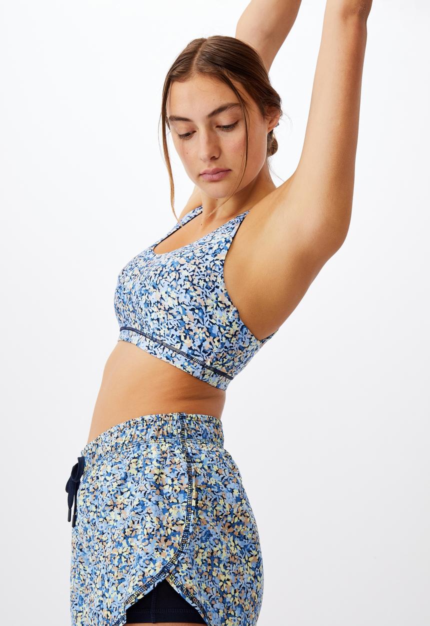 Cotton On - Move jogger short - ditsy camo blue