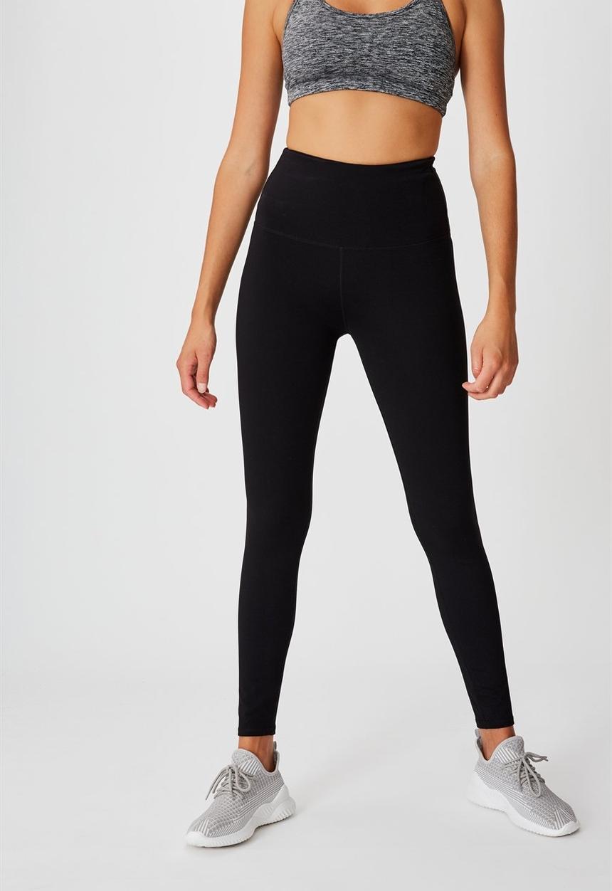 Cotton On - Active high waist core tight - core black