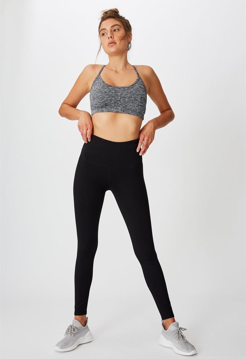 Cotton On - Active high waist core tight - core black