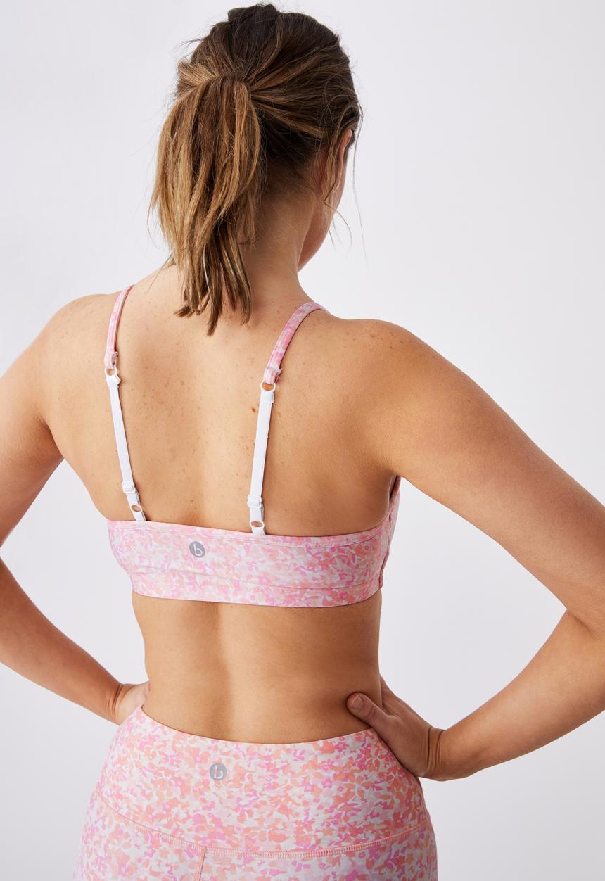 Cotton On - Workout yoga crop - ditsy camo pink