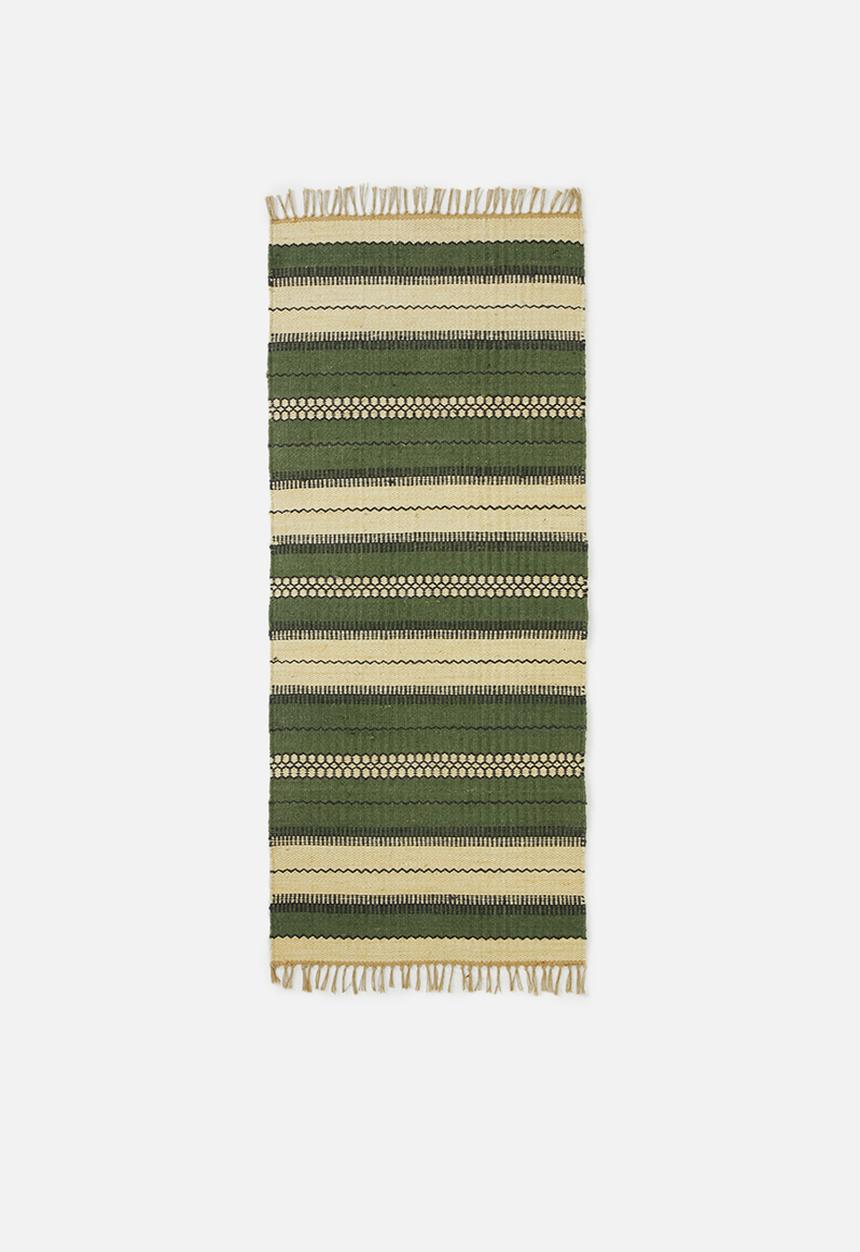Sixth Floor - Ivy striped runner - green