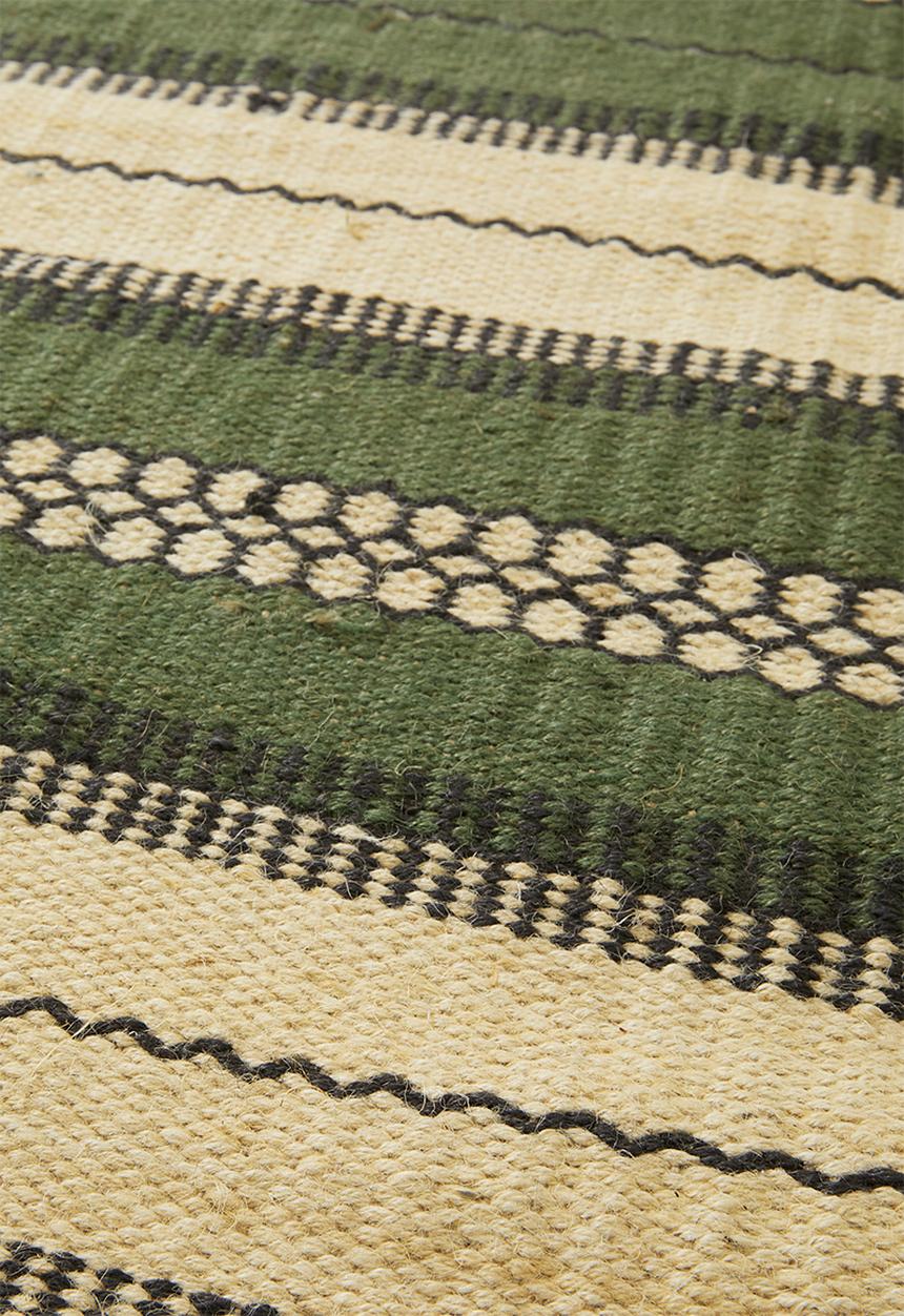 Sixth Floor - Ivy striped runner - green