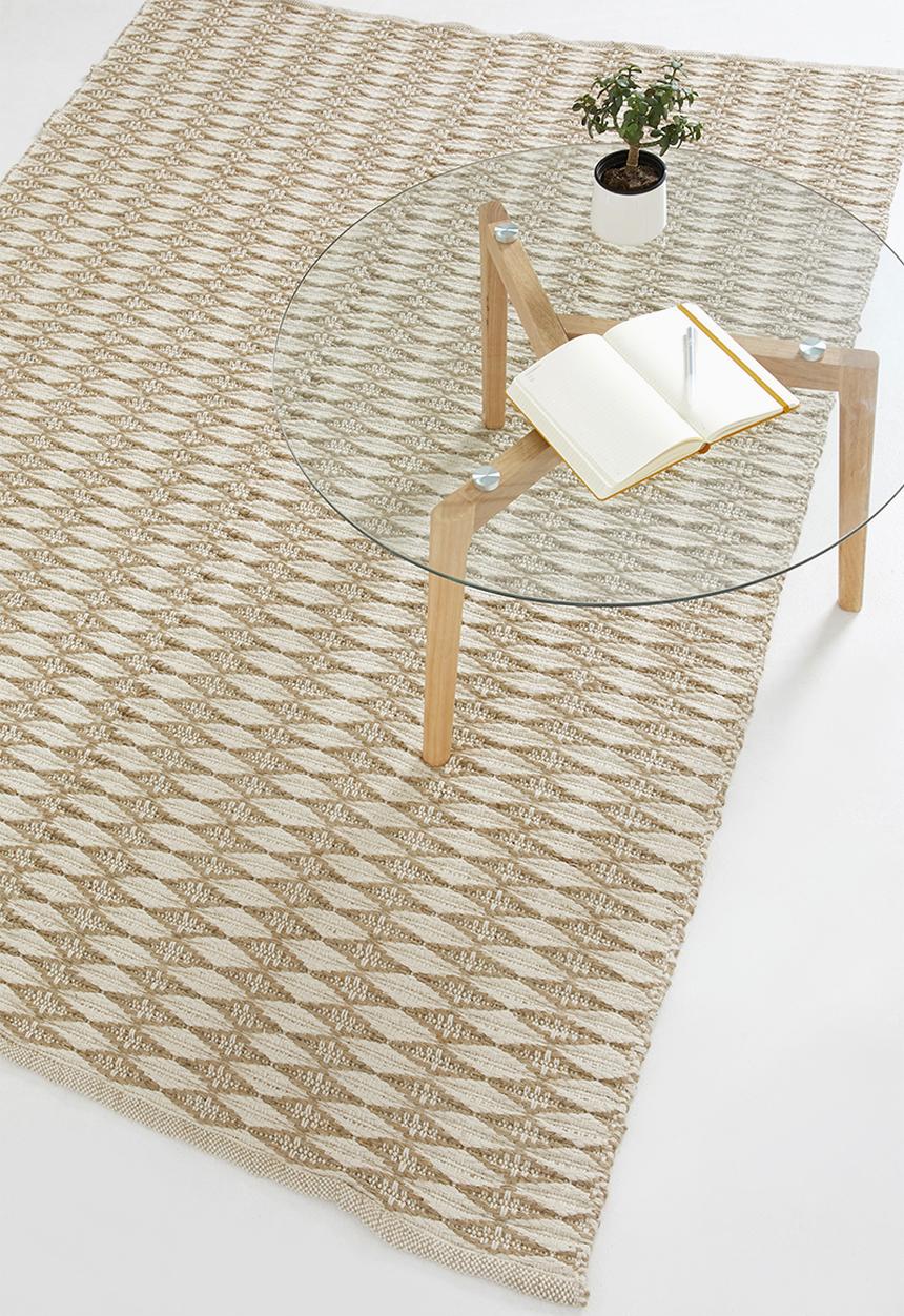 Sixth Floor - Marcie jute rug - natural & white