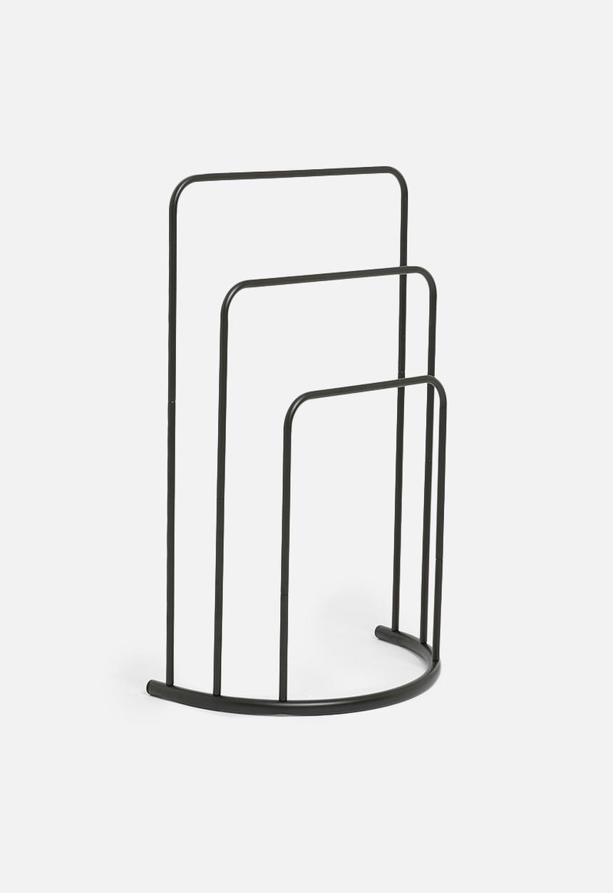 Bathroom Solutions - Powder coated metal towel rack - black