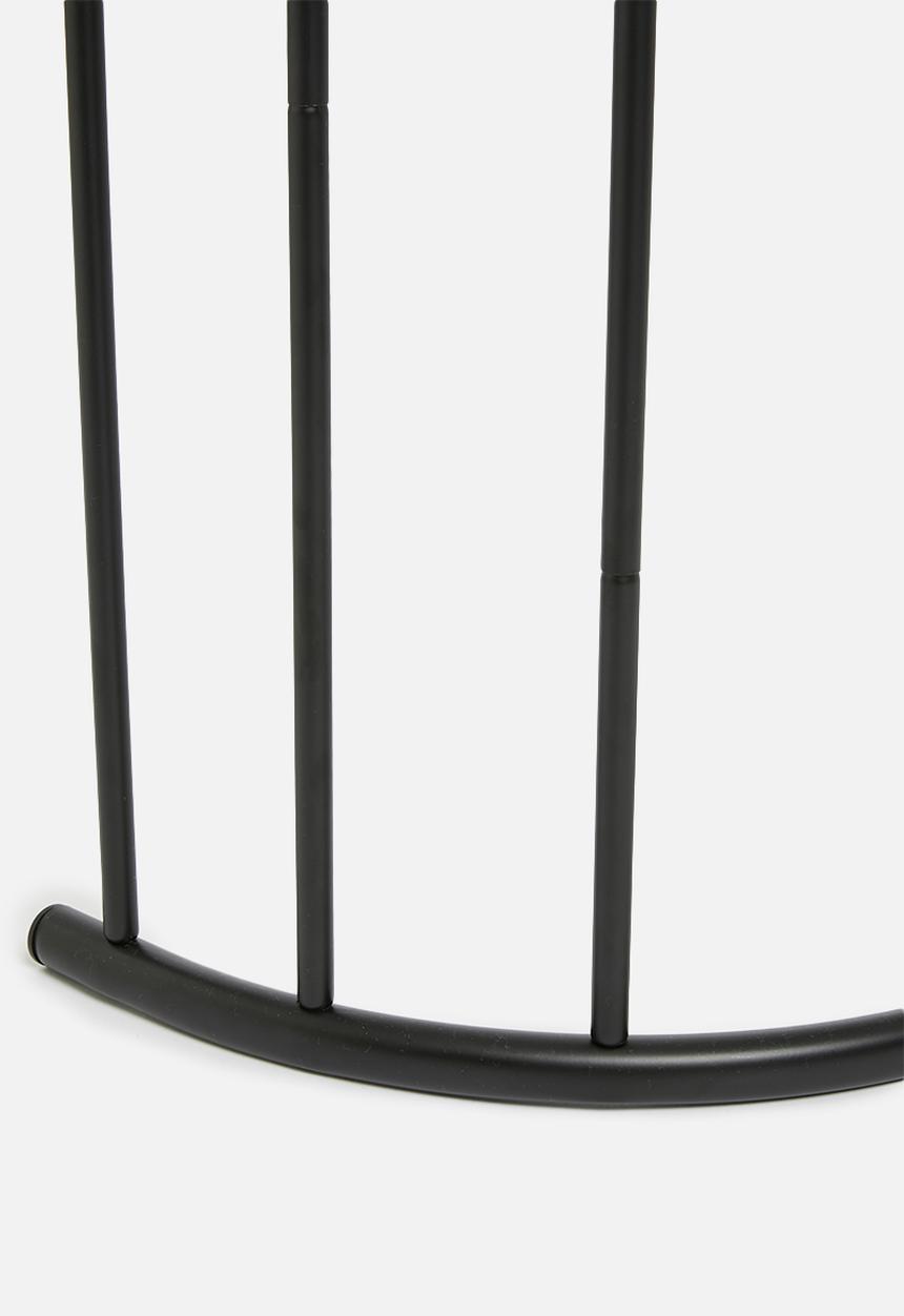 Bathroom Solutions - Powder coated metal towel rack - black
