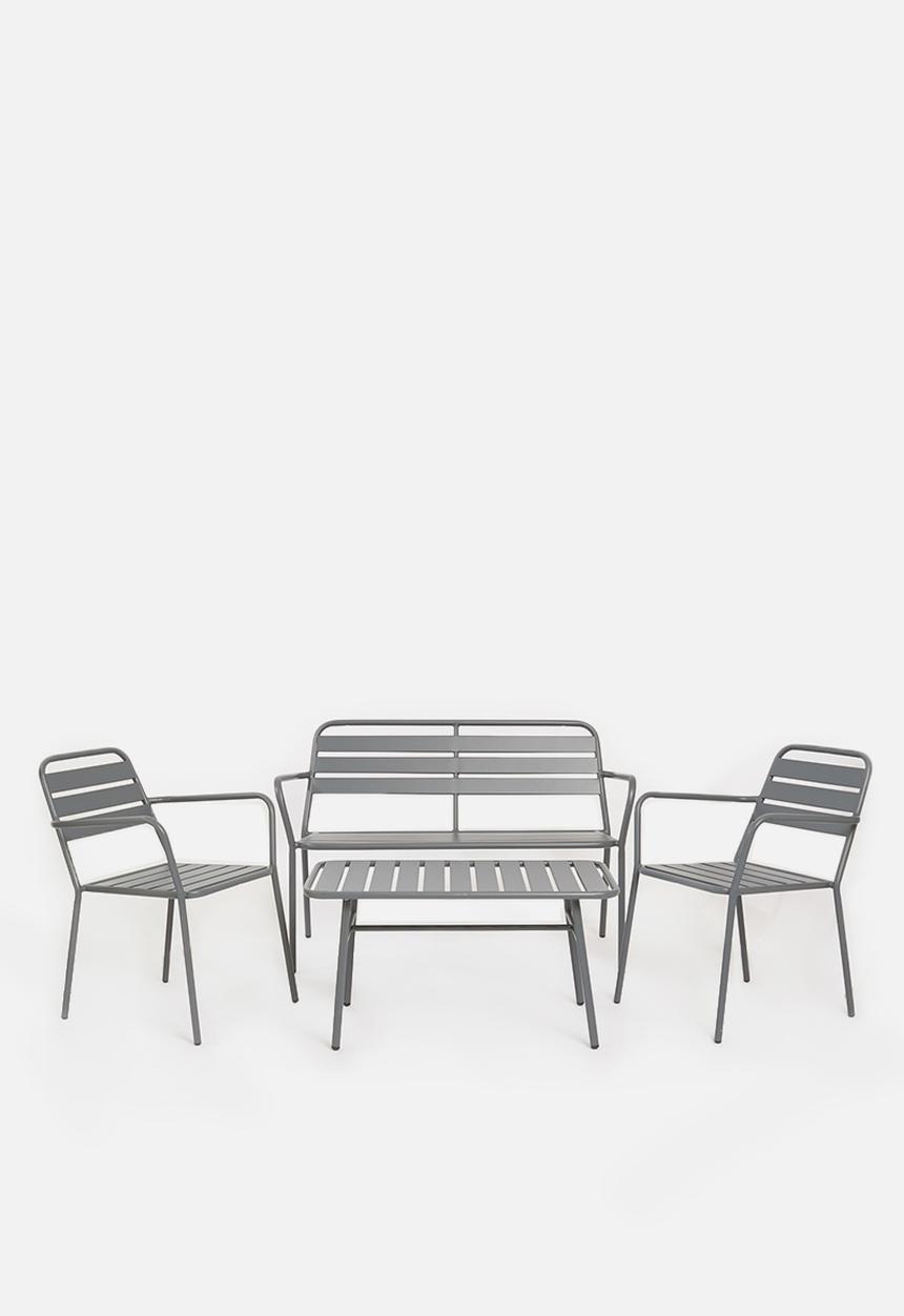 H&S - Steel furniture set - grey