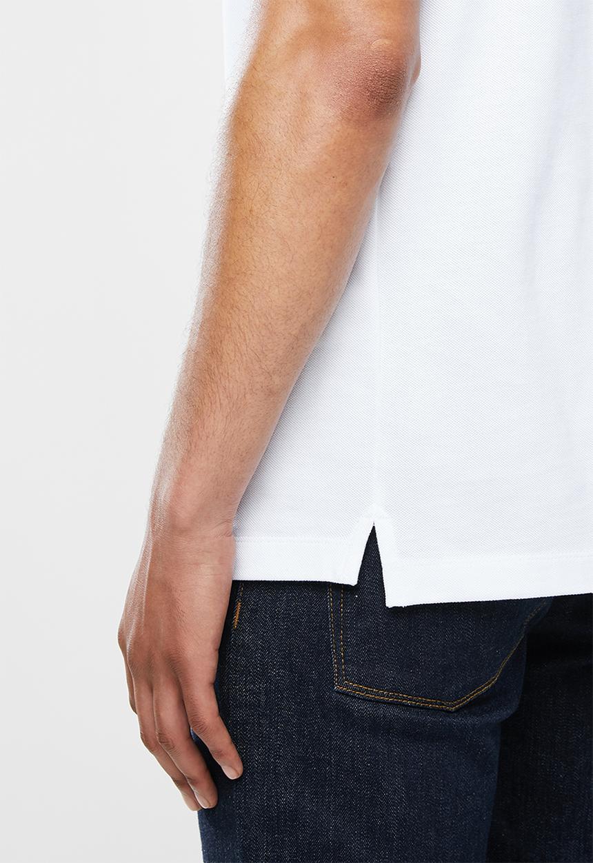 Diesel  - T-weet-split polo shirt - white