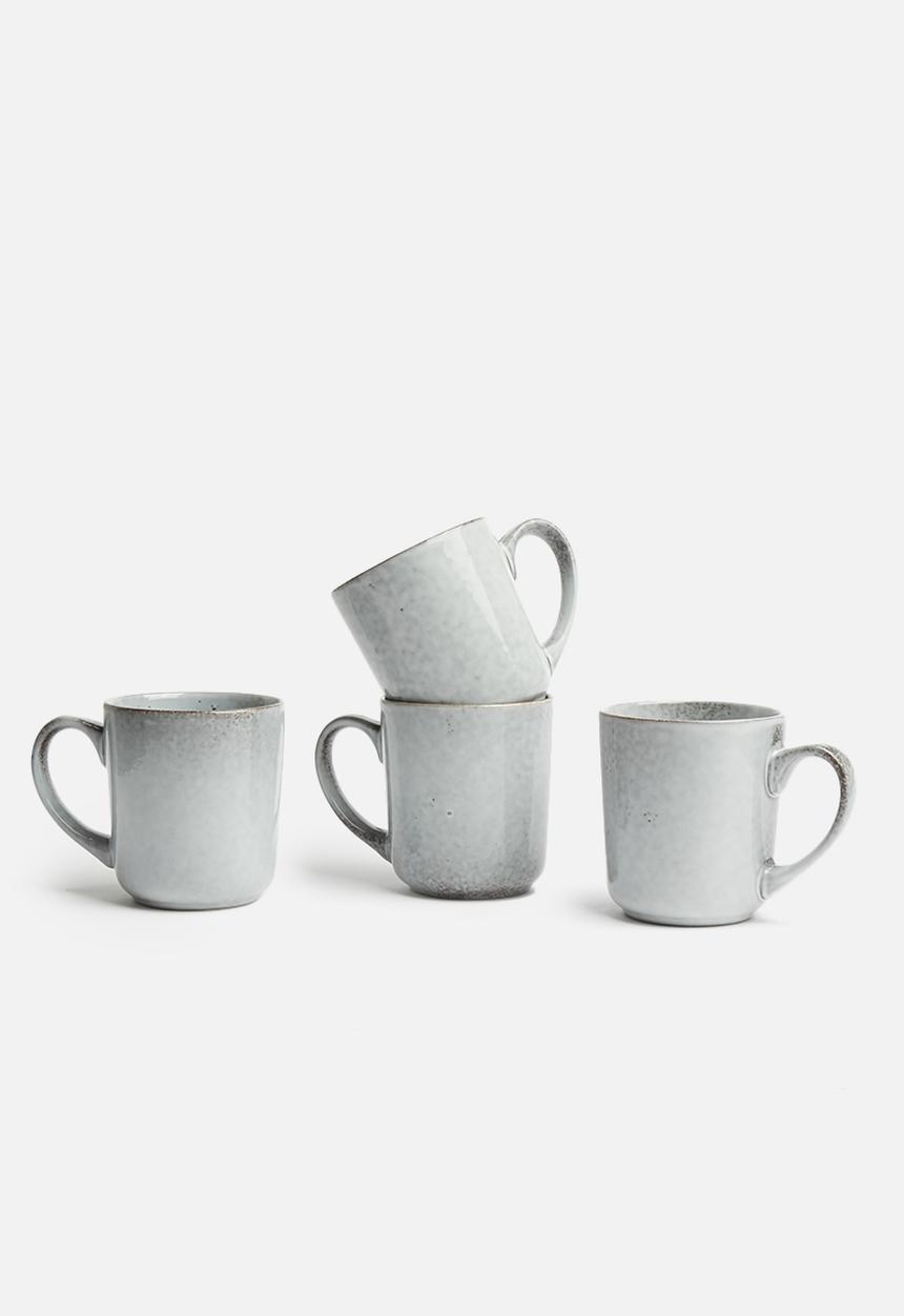 Excellent Houseware - Glazed 16pce dinnerware set - grey
