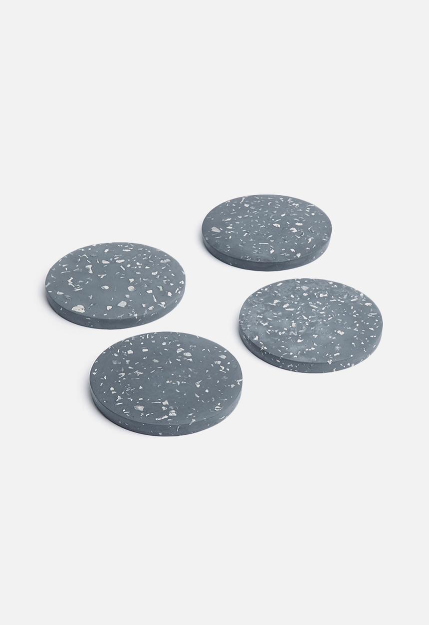 Sixth Floor - Terrazzo coaster set of 4 - black & white