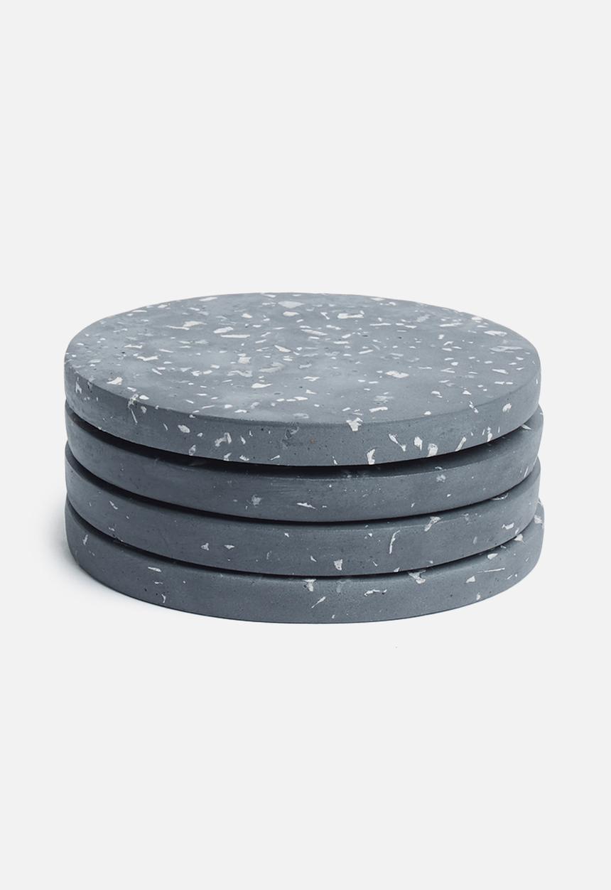 Sixth Floor - Terrazzo coaster set of 4 - black & white