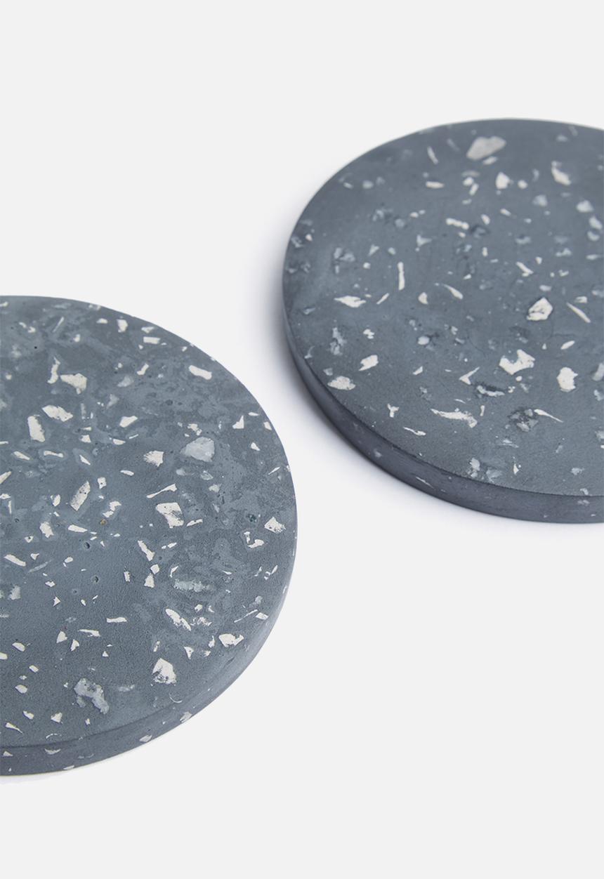Sixth Floor - Terrazzo coaster set of 4 - black & white
