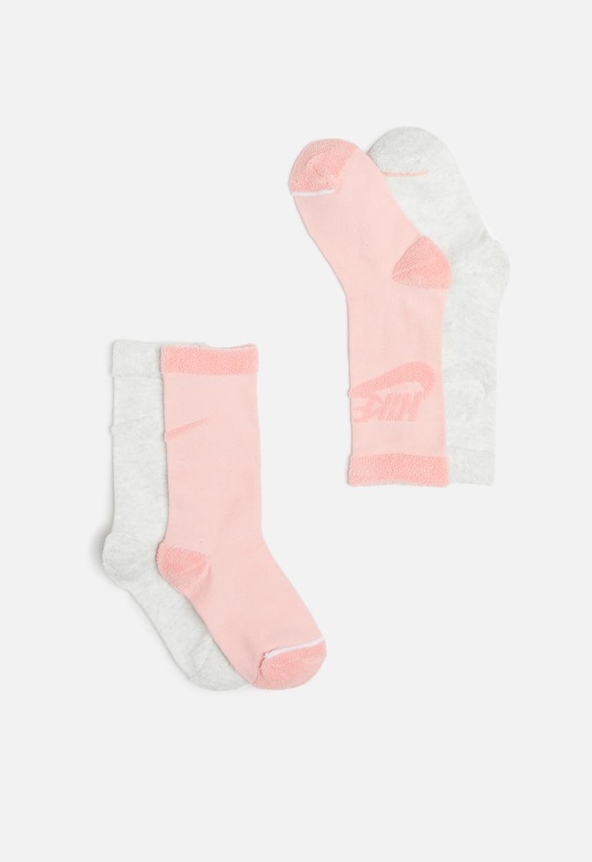 Nike - Nhn rev loop futura crew 2 pack - pink & grey 
