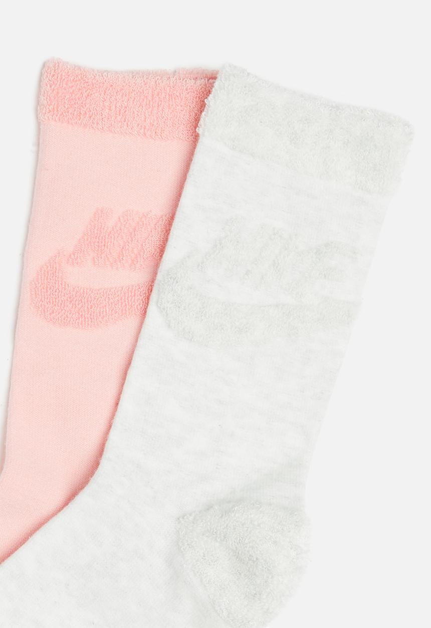 Nike - Nhn rev loop futura crew 2 pack - pink & grey 