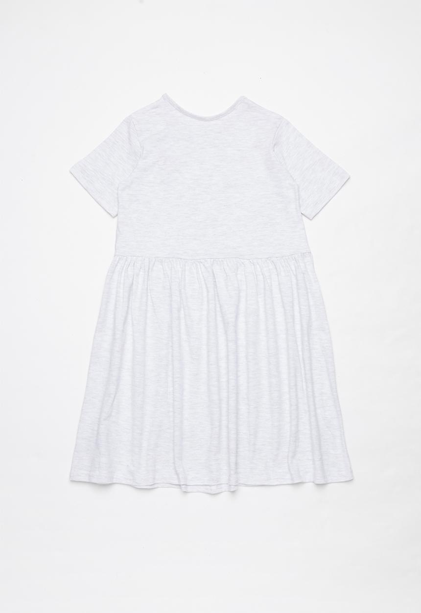 Pop Candy - Girls 2 pack short sleeve dress - mint & grey