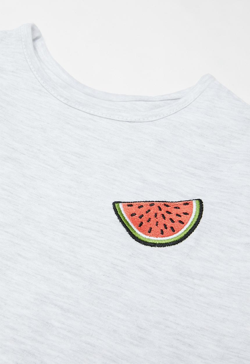 Pop Candy - Girls 2 pack short sleeve dress - mint & grey