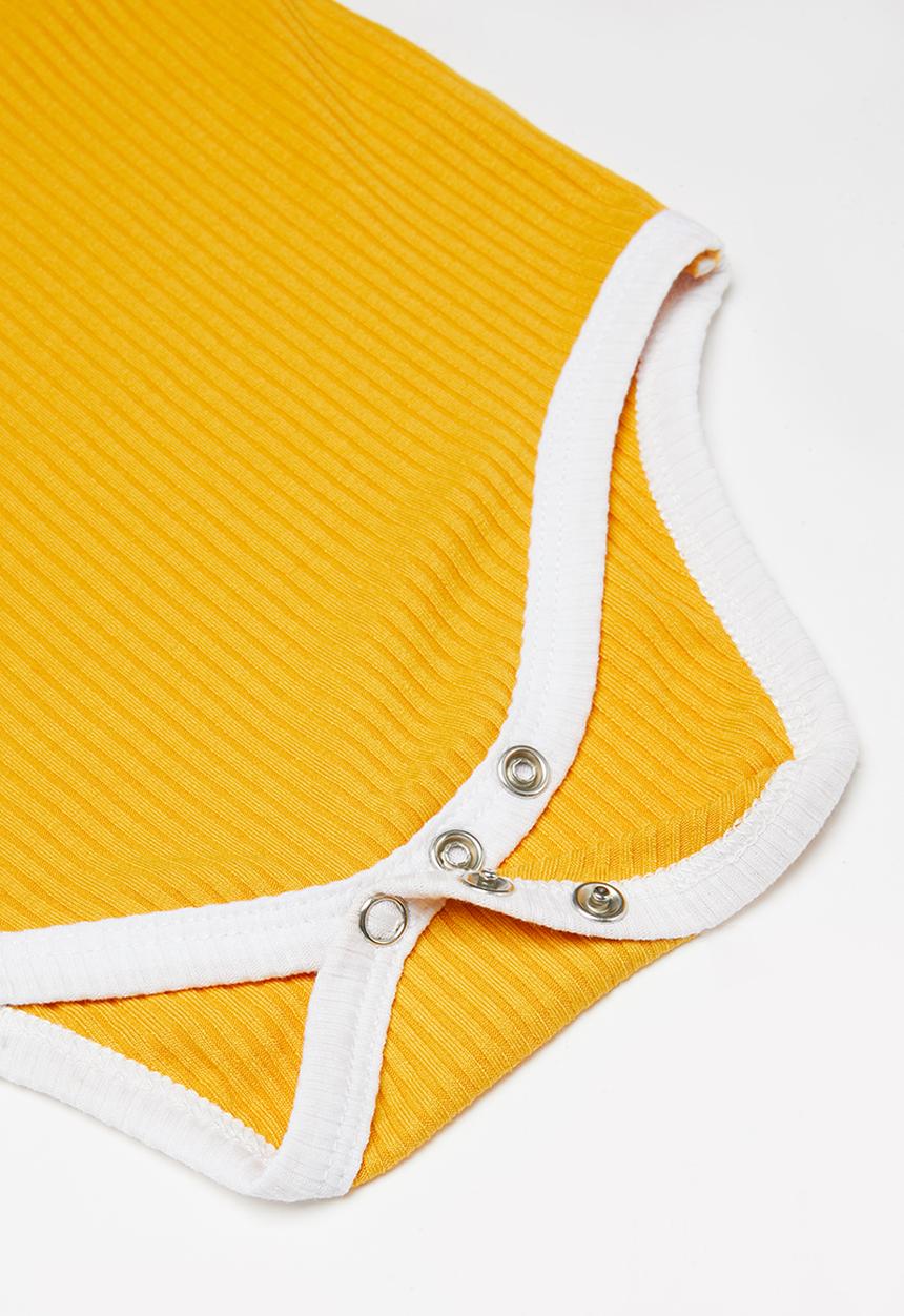 Baby Star - 2 Piece ribbed set - yellow 