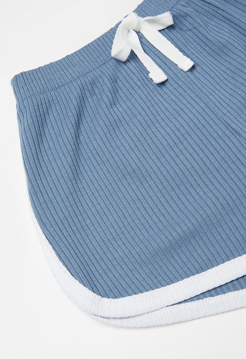 Baby Star - 2 Piece ribbed set - blue