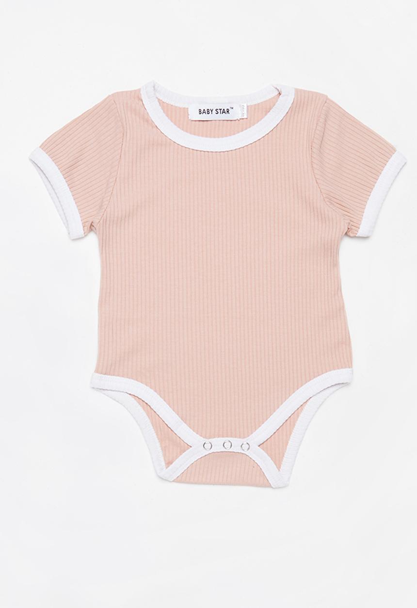 Baby Star - 2 piece ribbed set - pink