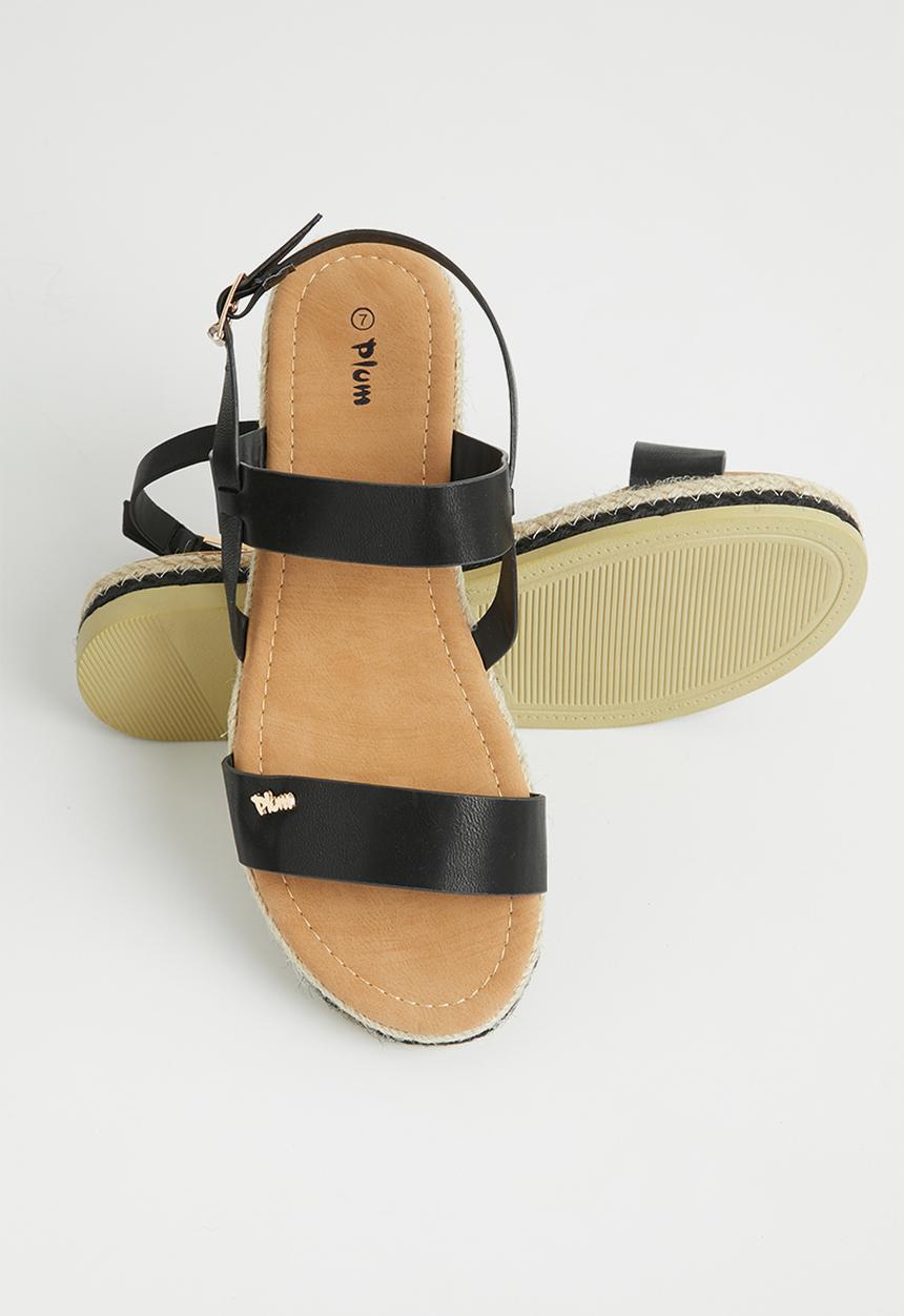 Plum - Katie sandal - black