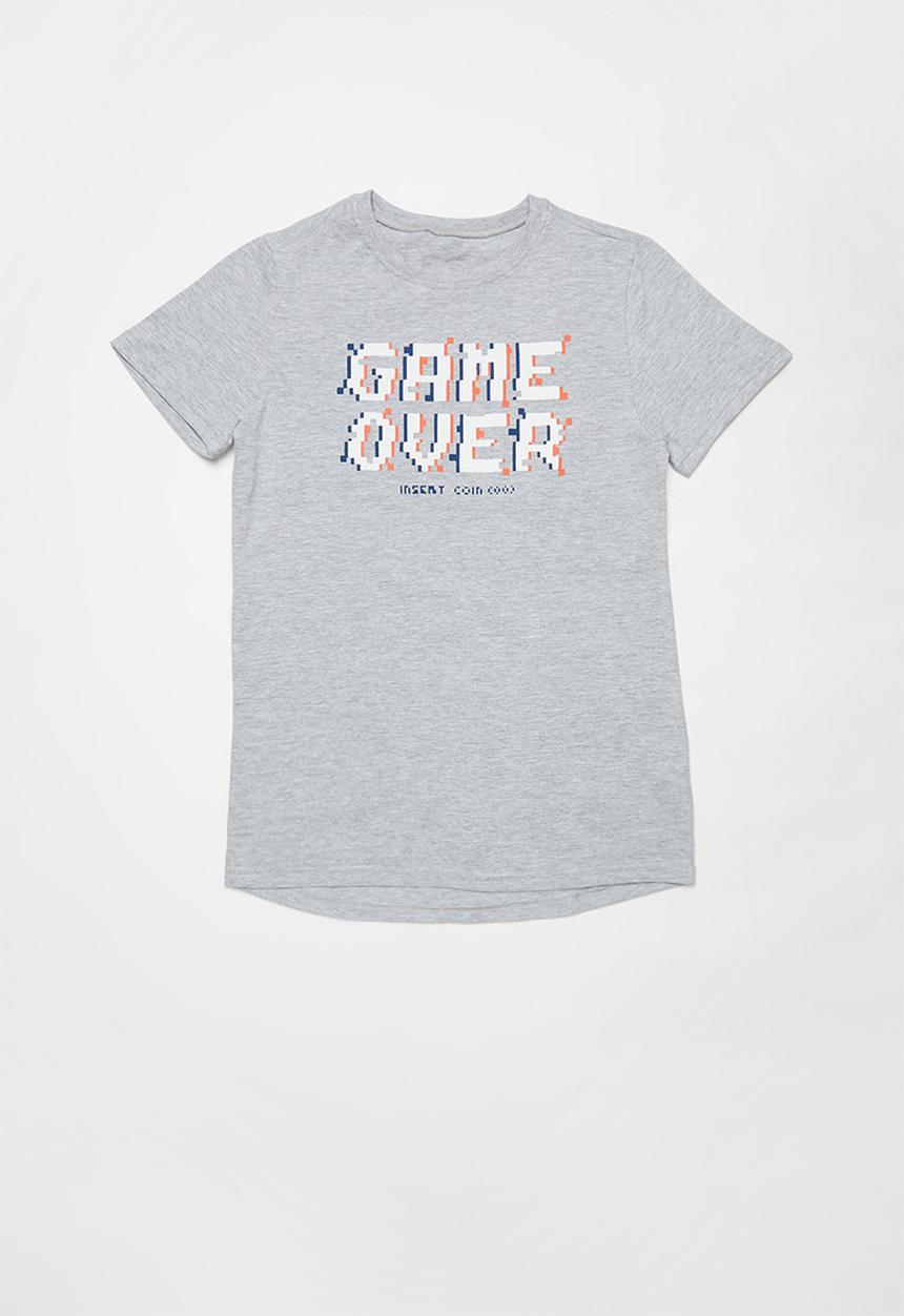 Rebel Republic - Boys styled short sleeve T-shirt - grey