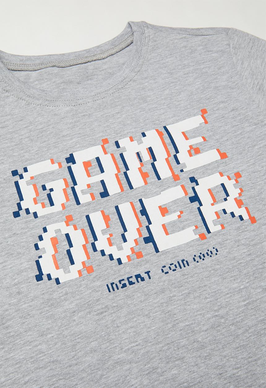 Rebel Republic - Boys styled short sleeve T-shirt - grey