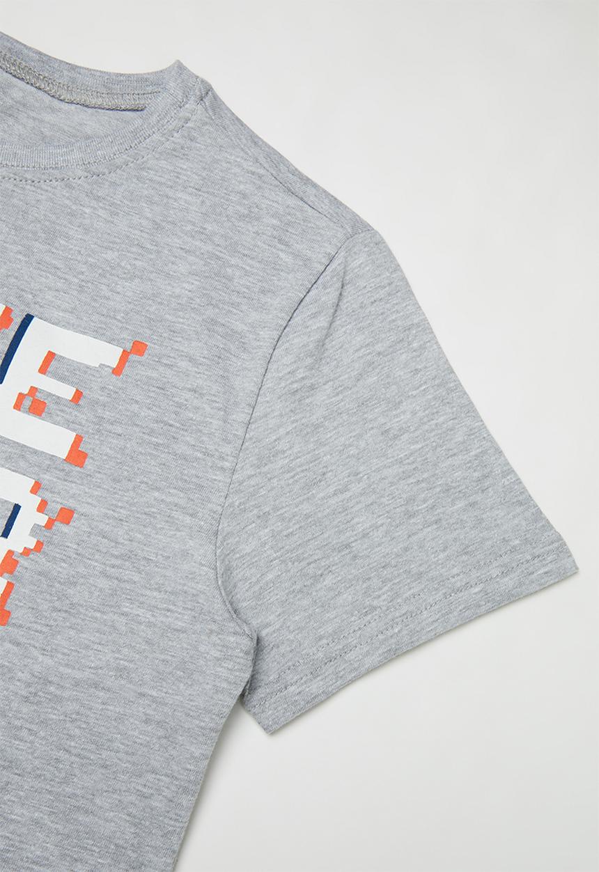 Rebel Republic - Boys styled short sleeve T-shirt - grey