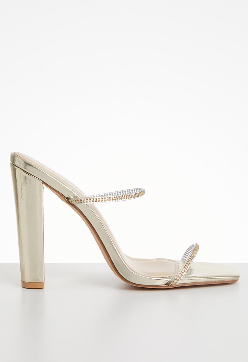 SISSY BOY - Friday night shimmer heel - light gold