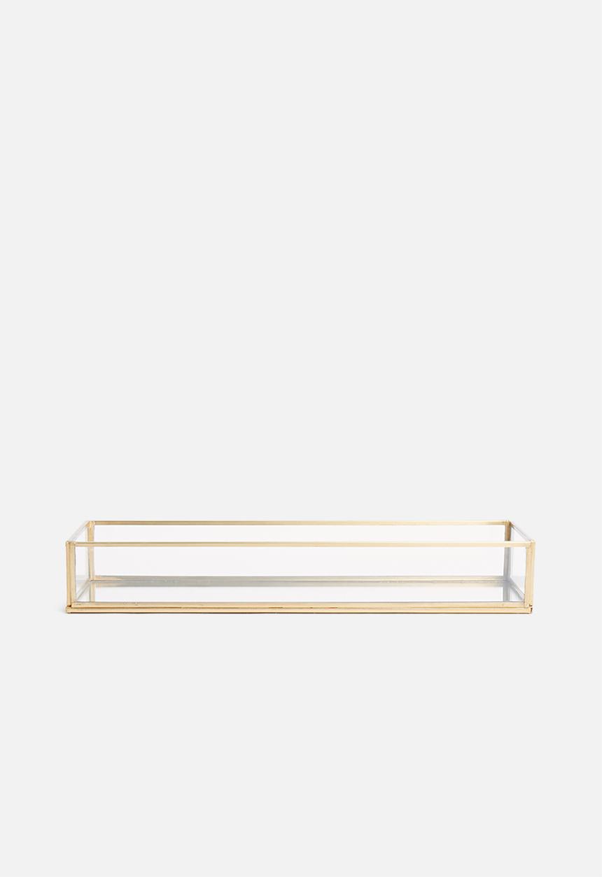 Sixth Floor - Glass tray - gold