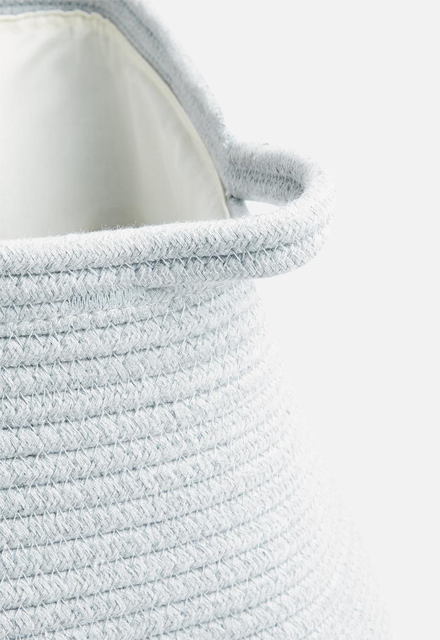 Sixth Floor - Drawstring cotton storage basket - grey