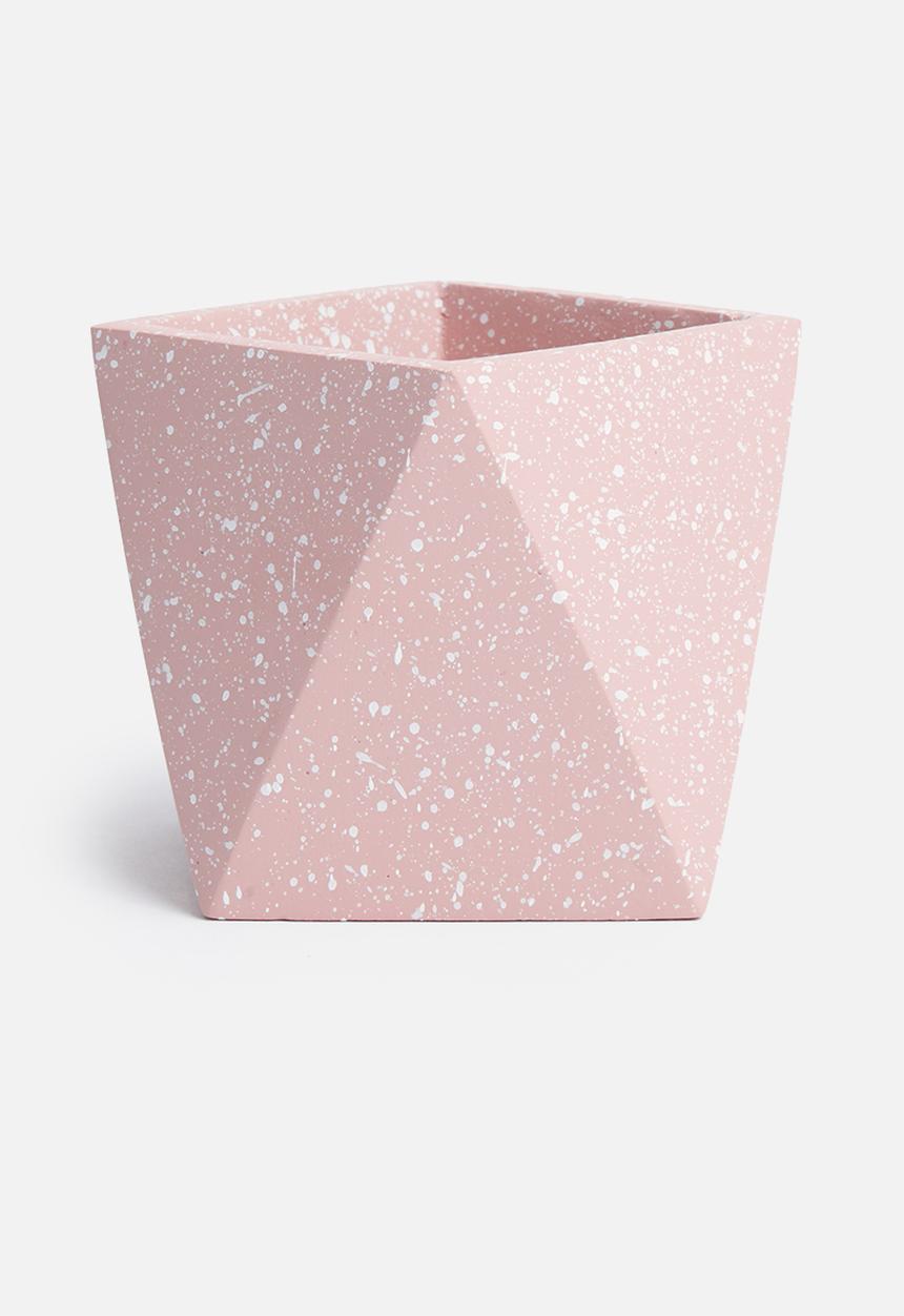 Sixth Floor - Terrazzo desk planter - pink