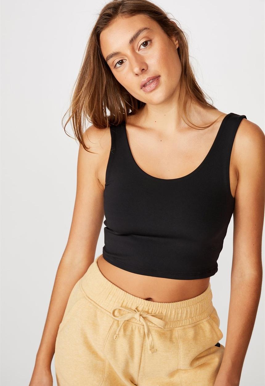 Cotton On - Lifestyle scoop back vestlette - black