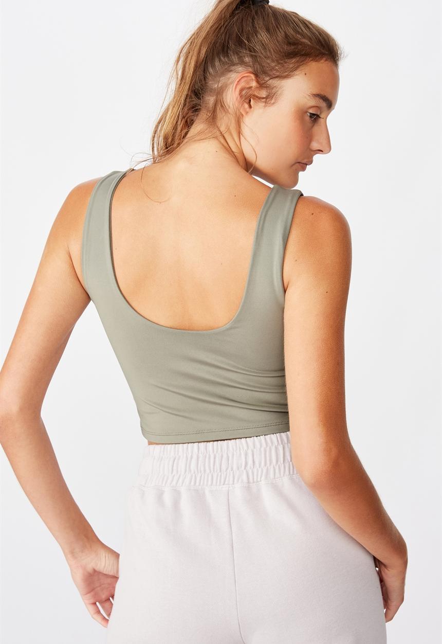 Cotton On - Lifestyle scoop back vestlette - steely shadow