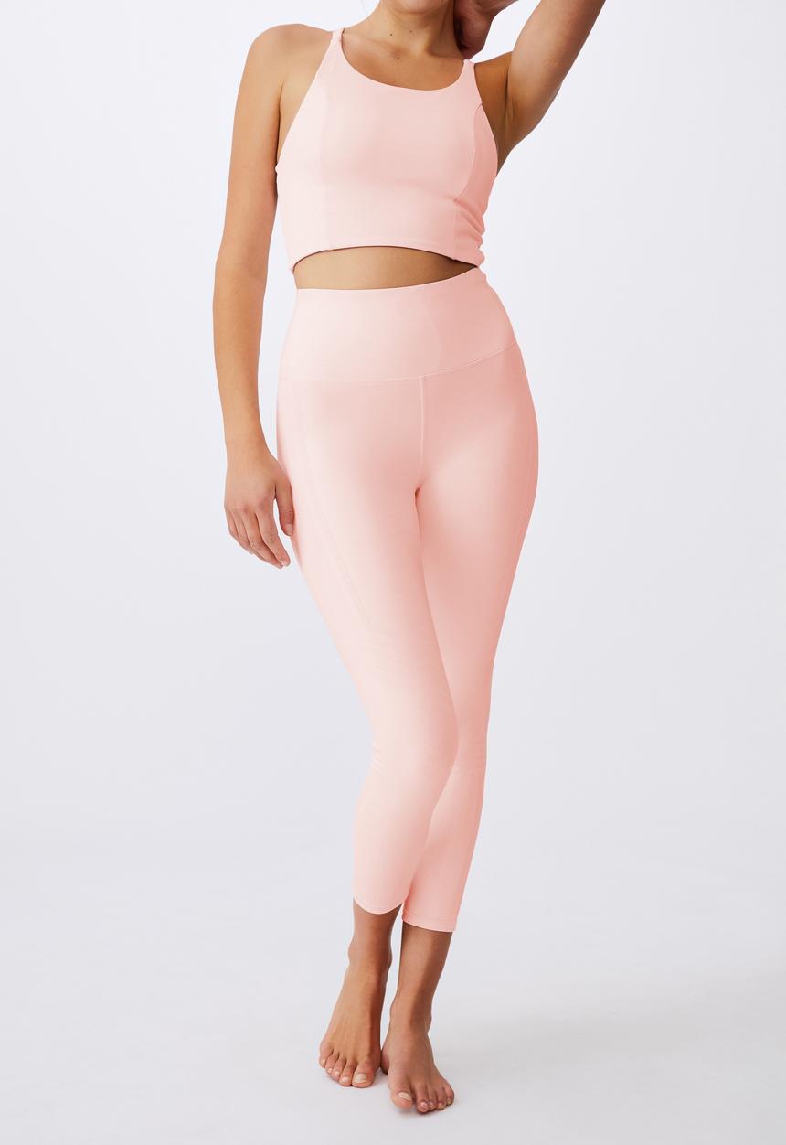 Cotton On - Jacquard stripe 7/8 tight - pink sherbet