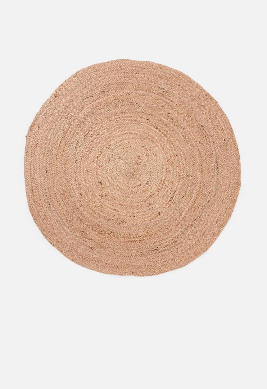 Sixth Floor - Sole jute round rug - pink