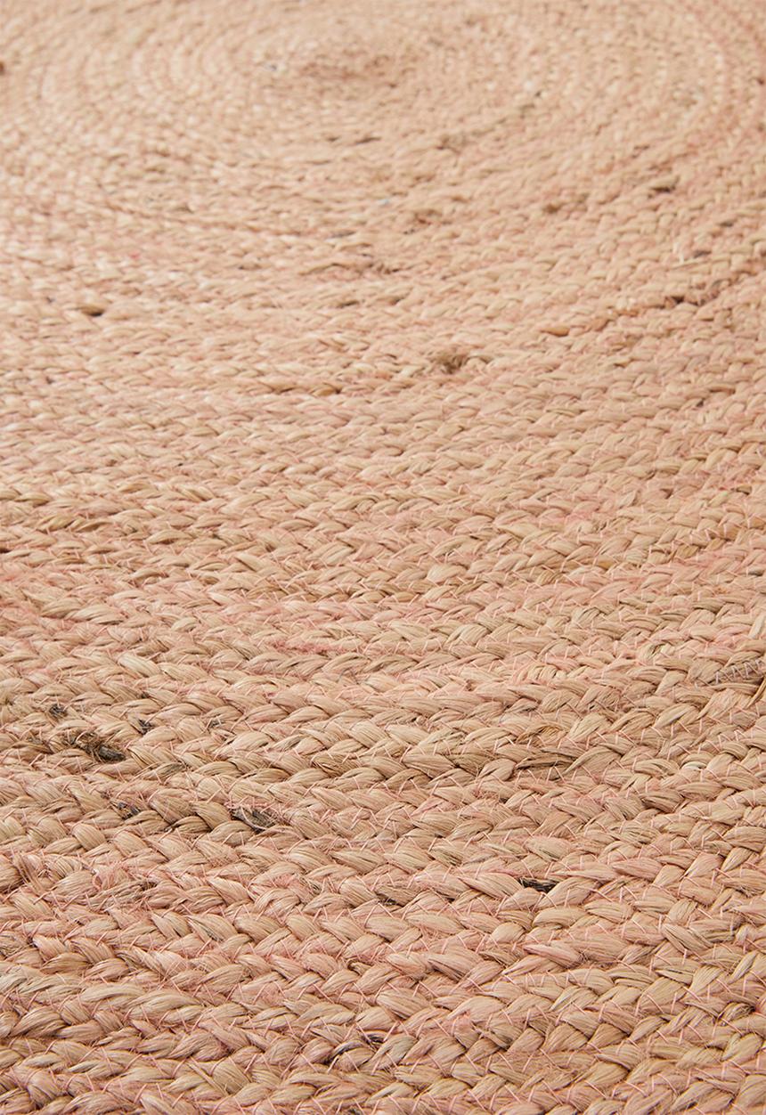 Sixth Floor - Sole jute round rug - pink