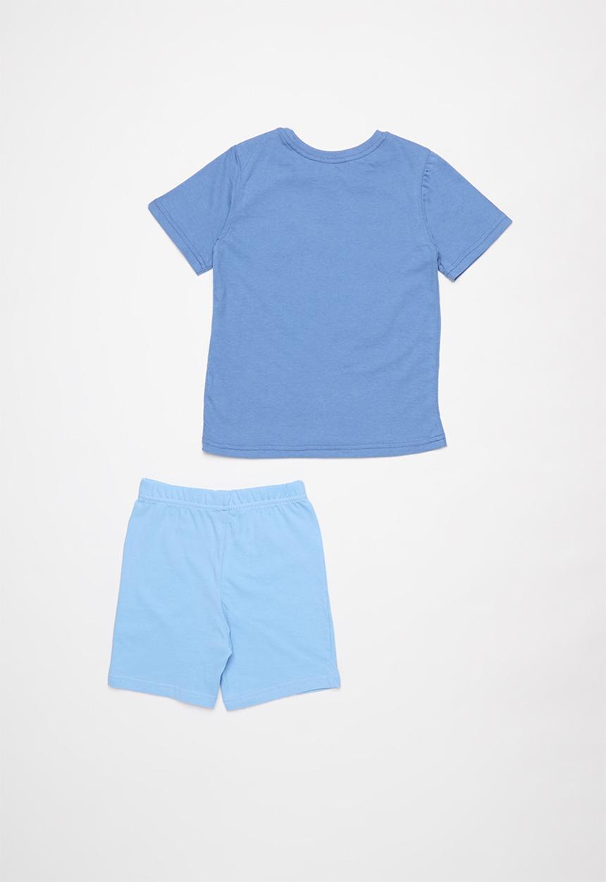 Pop Candy - Shorts & short sleeve tee pj set - blue 