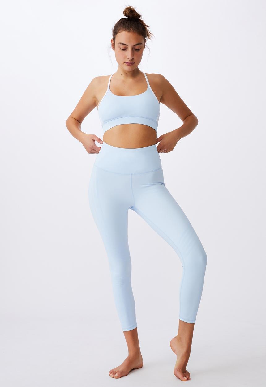 Cotton On - Jacquard stripe 7/8 tight - baby blue