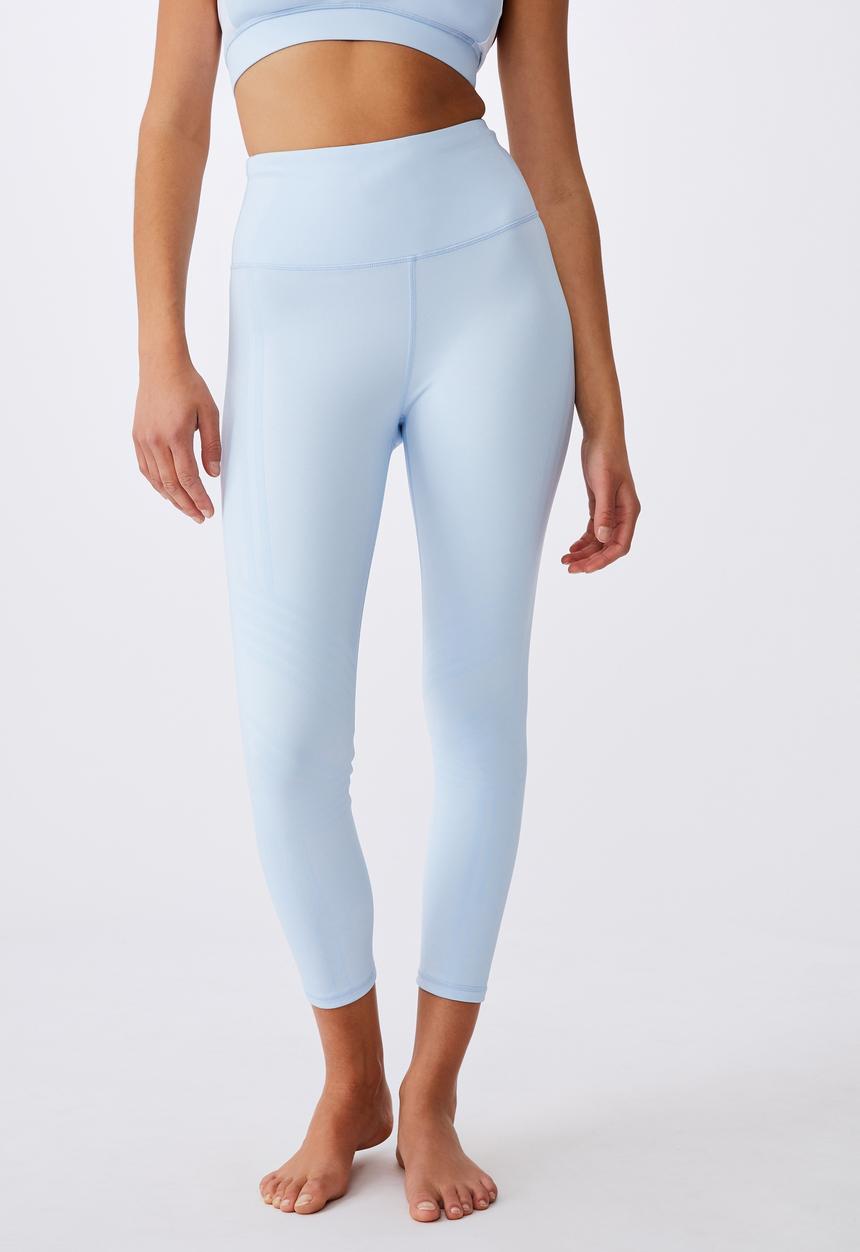 Cotton On - Jacquard stripe 7/8 tight - baby blue