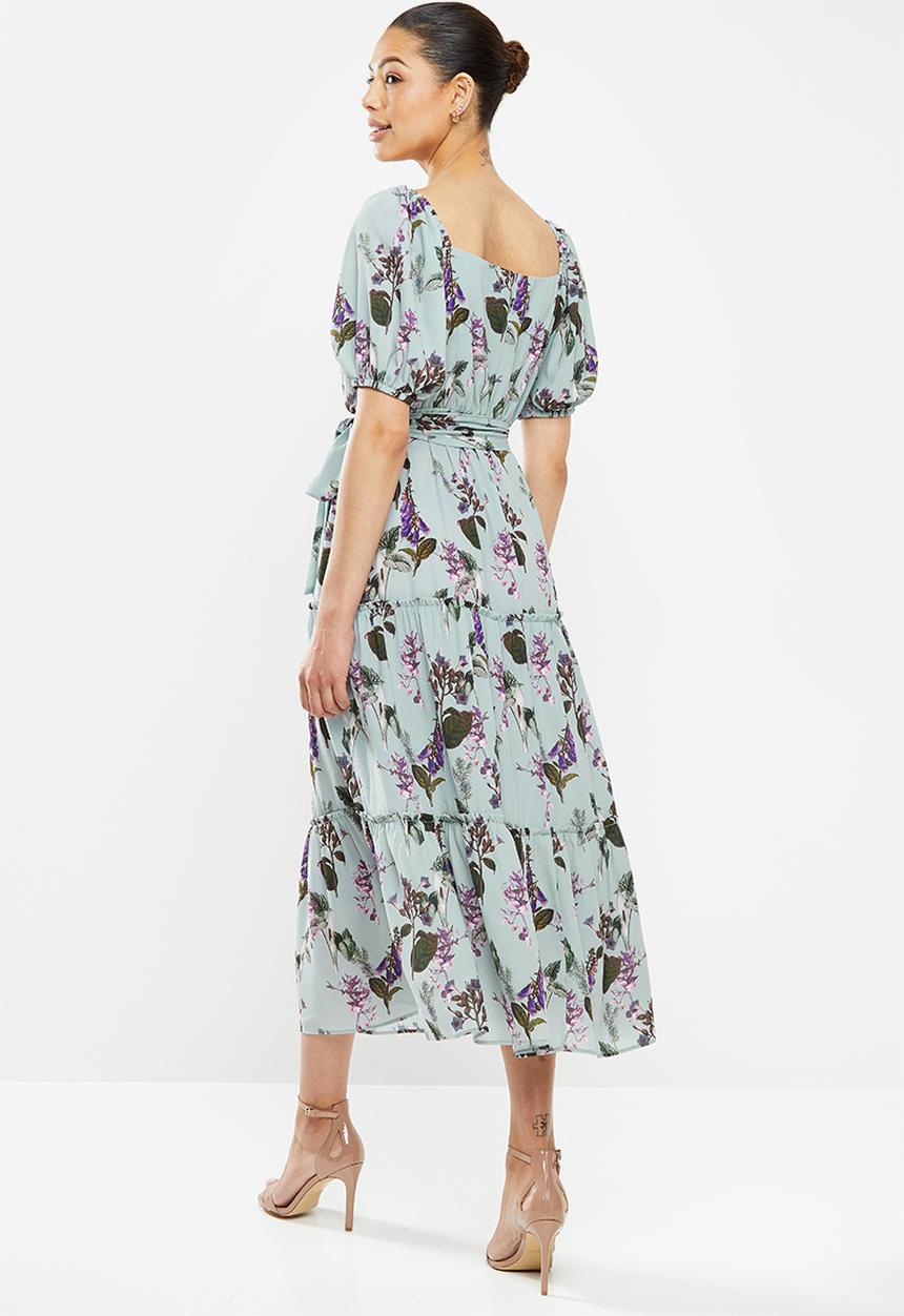 edit - Square neck femme tier midi - multi