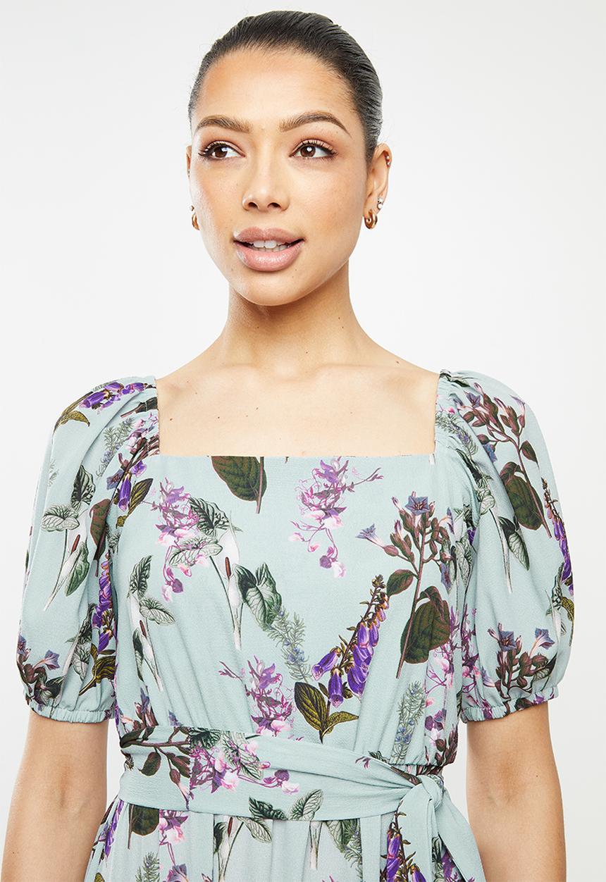 edit - Square neck femme tier midi - multi