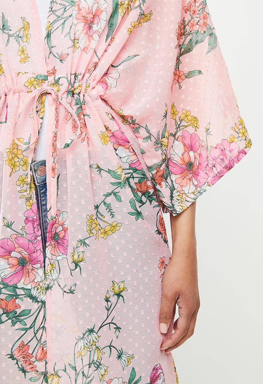 edit - Sheer shacket - pink
