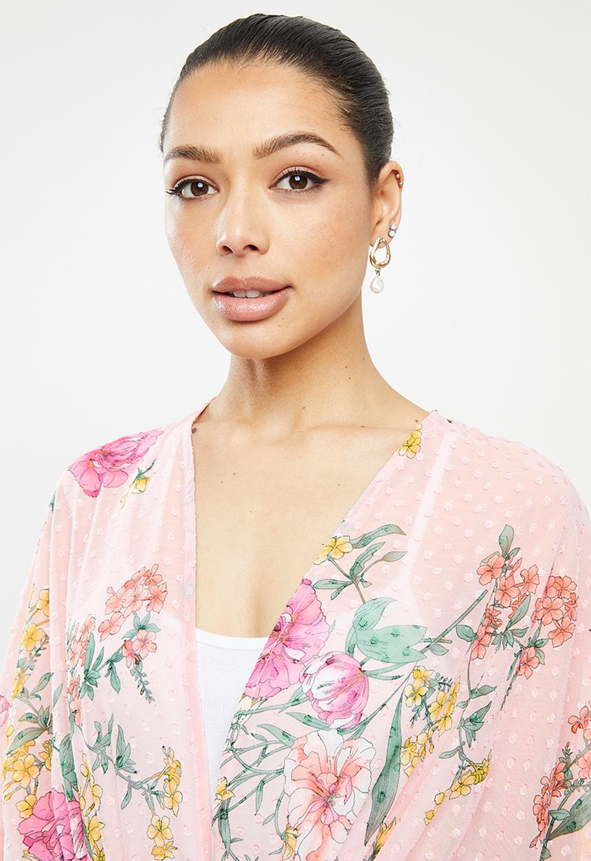 edit - Sheer shacket - pink