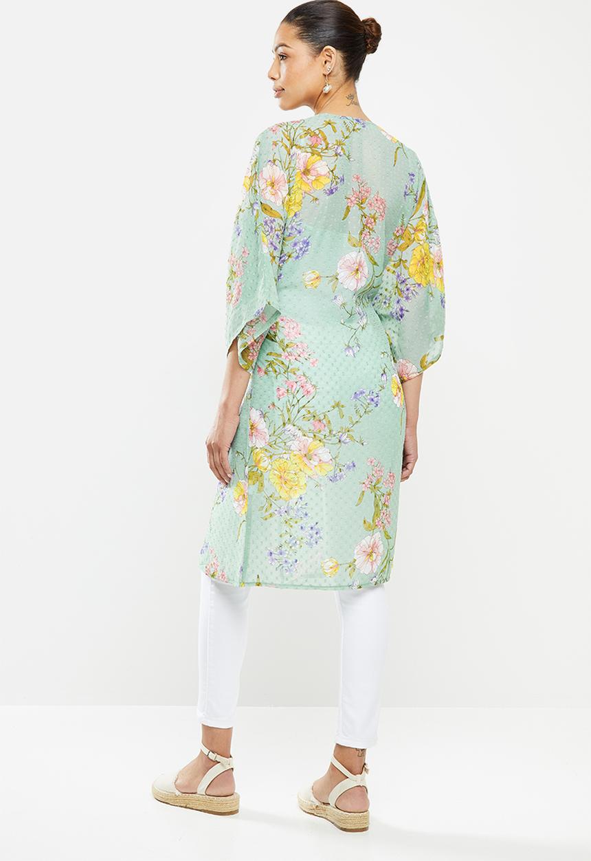 edit - Sheer shacket - green