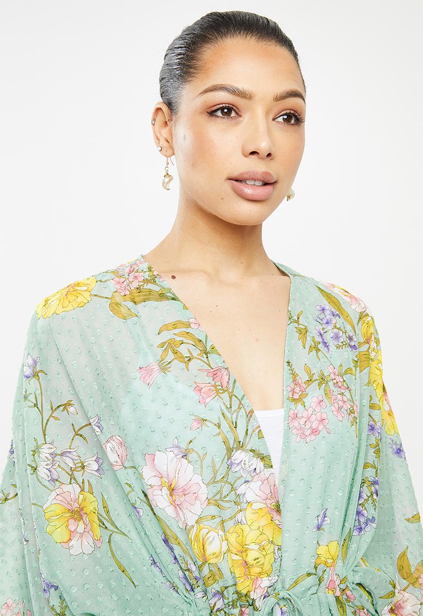 edit - Sheer shacket - green