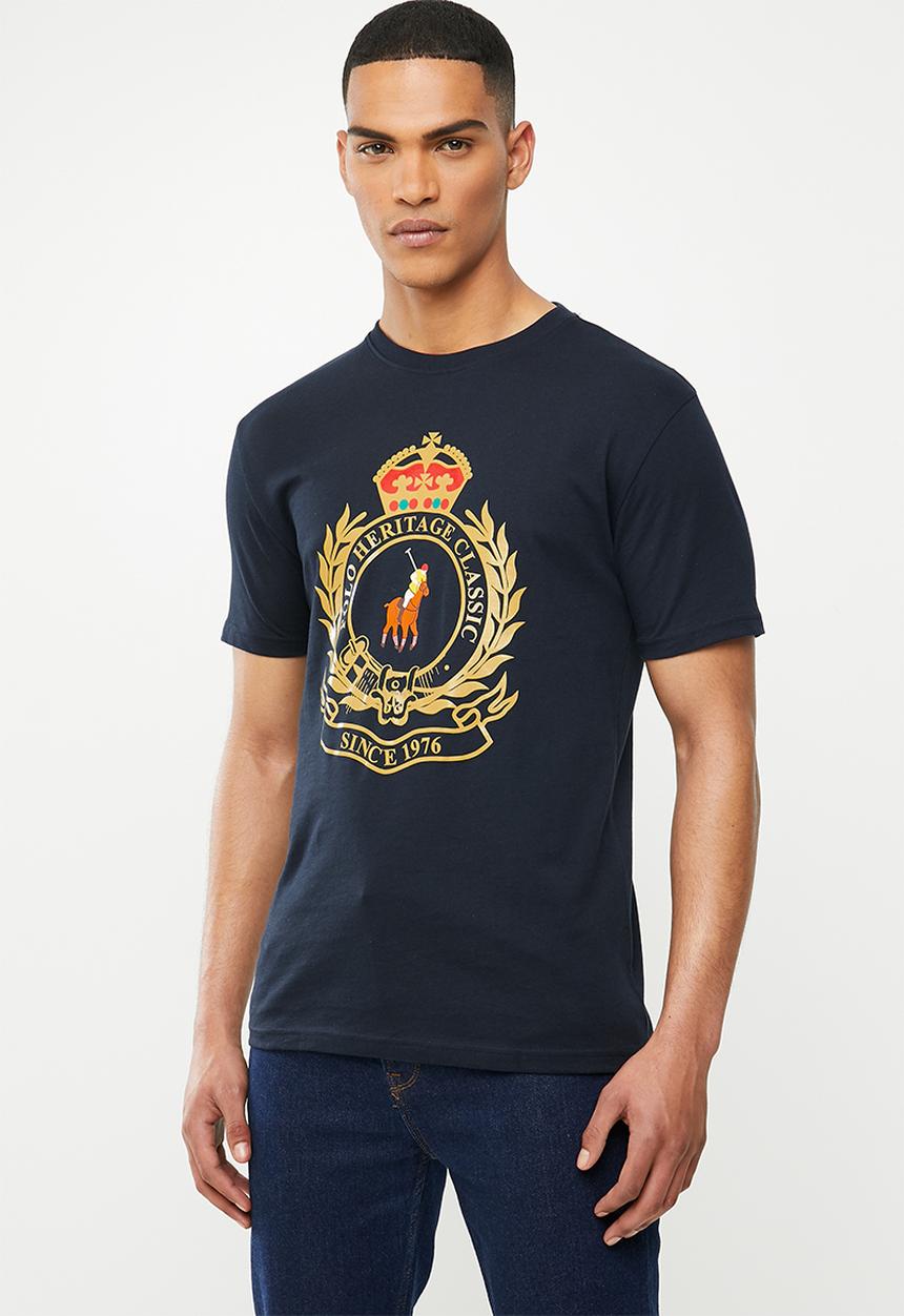 POLO - Julias big crest crew neck tee - navy