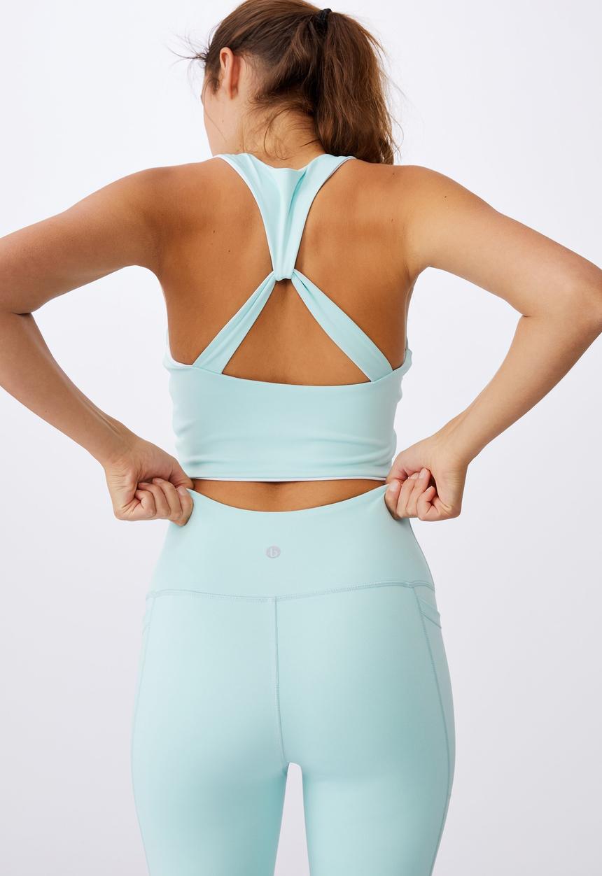 Cotton On - Love you a latte reversible vestlette - cooling mint/white