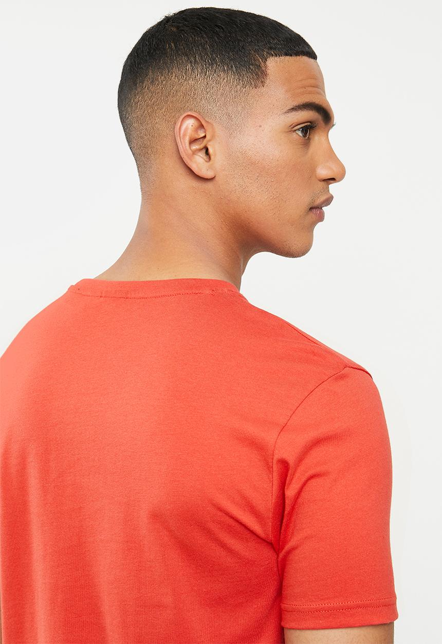 POLO - Brandon block print tee - red