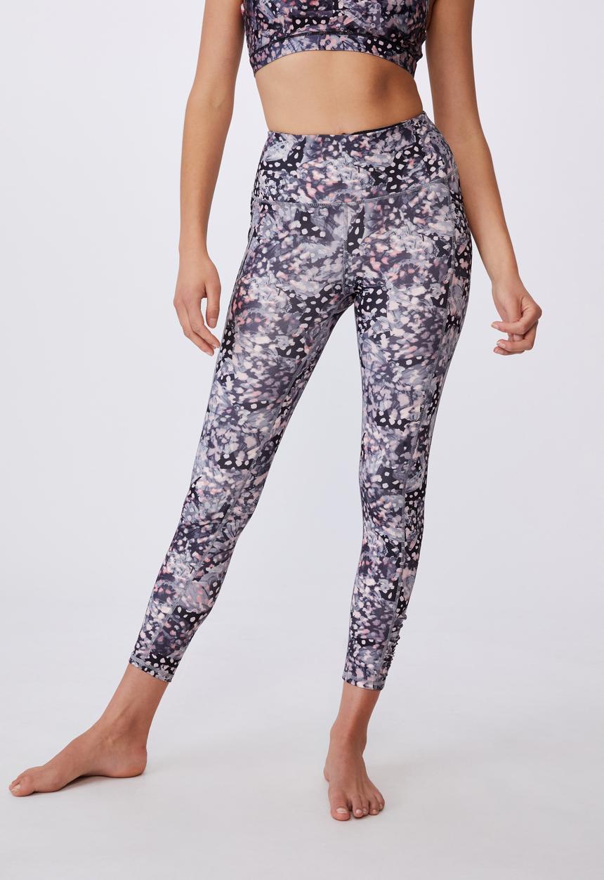 Cotton On - Love you a latte 7/8 active tight - butterfly spot