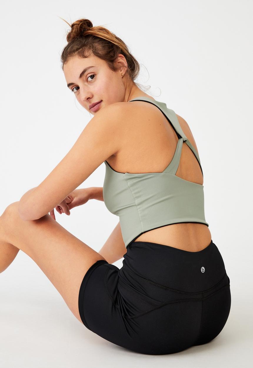 Cotton On - Love you a latte reversible vestlette - black & basil green